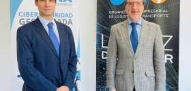 El CEO de GRUPO LINKA, Carlos Sánchez, y el presidente de UNO Logística, Francisco Aranda
