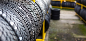 Tires for sale at a tire store