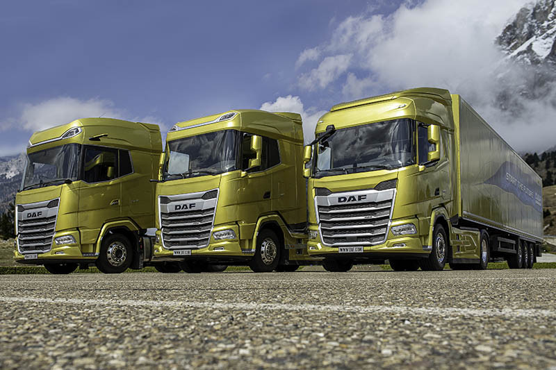 1. The New Generation DAF trucks 2021. From left to right XG+ XG and XF