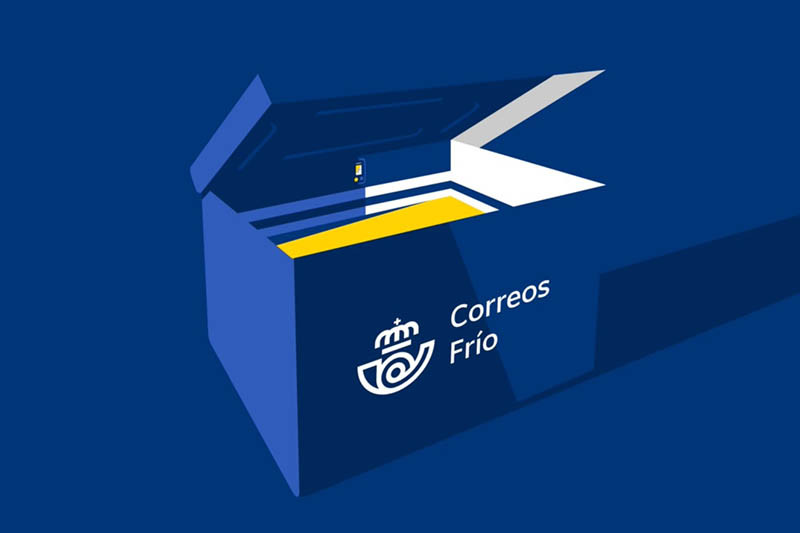 Correos Frío ilustración caja isoterma