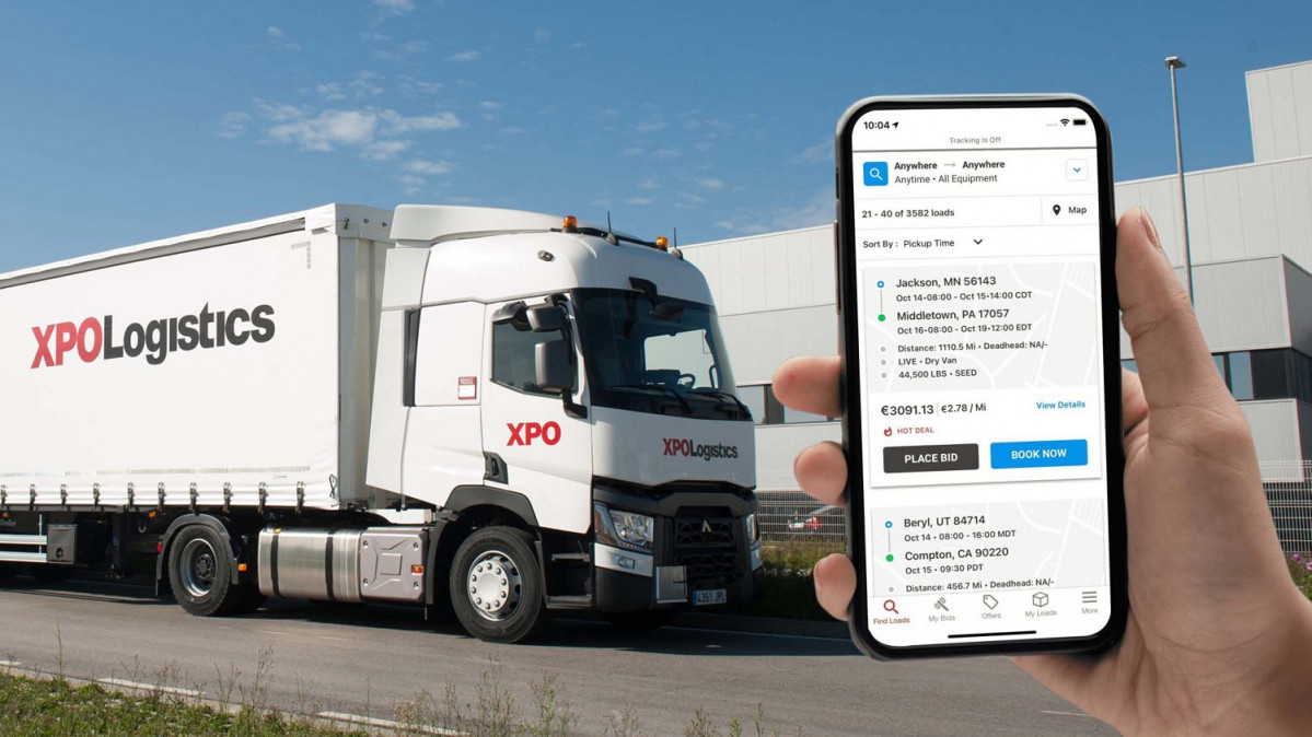 XPO Inversiu00f3n en digitalizaciu00f3n para ayudar a los transportistas de carga completa