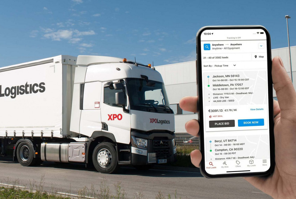XPO Inversión en digitalización para ayudar a los transportistas de carga completa