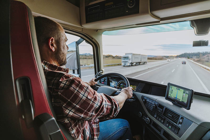 Truck driver on the road (2)