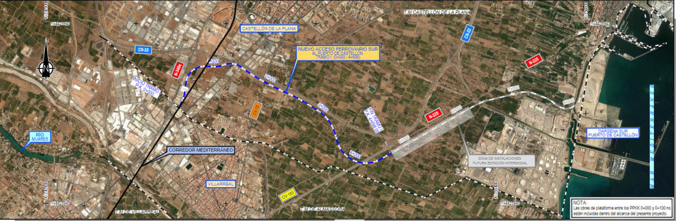 Plano de situación acceso sur Puerto de Castellón 2