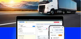 0071 Blue Minimal Creative Illustration Package Delivery Application)