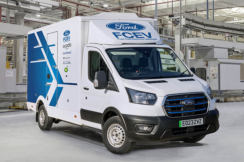 Ford E Transit hydrogen trial front