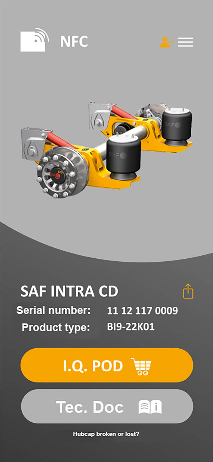 SAF HOLLAND NFC scan app 3