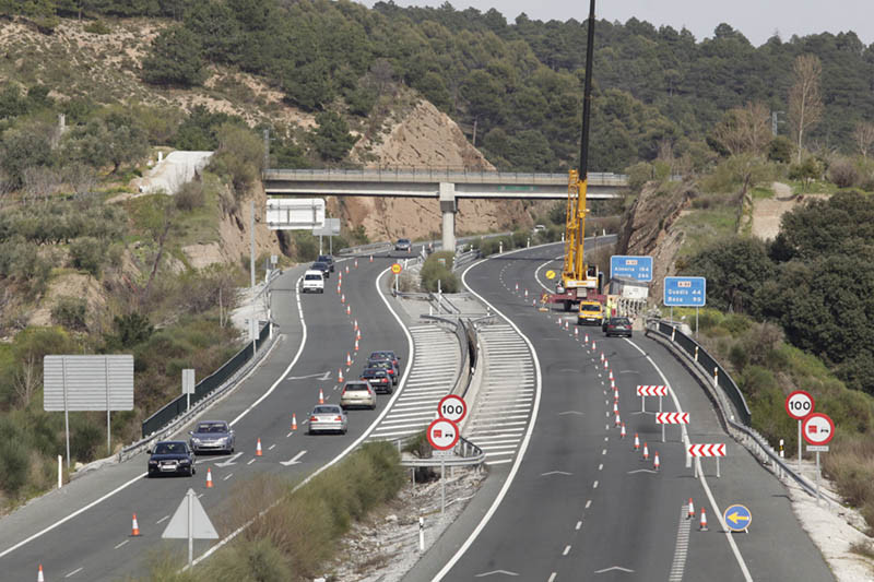 Obras en carretera  A3