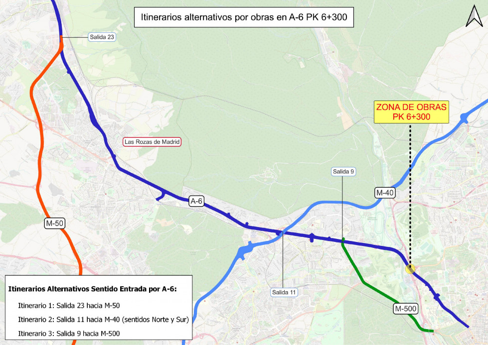DGT itinerarios A6 1