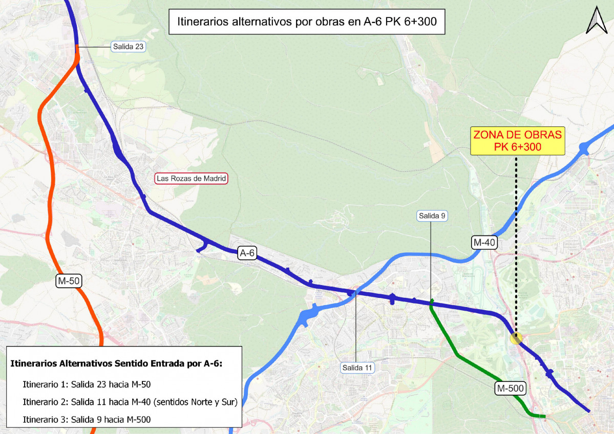 DGT itinerarios A6 1