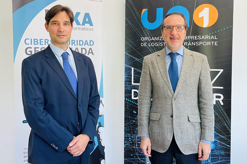 El CEO de GRUPO LINKA, Carlos Sánchez, y el presidente de UNO Logística, Francisco Aranda