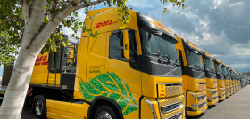 DHL biofuel powered trucks