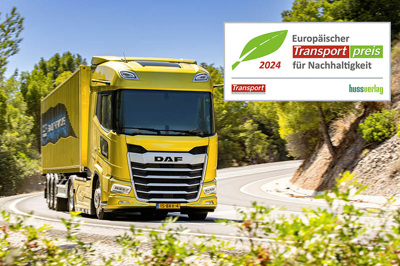 DAF XF 450 wins European Transport Award for Sustainability