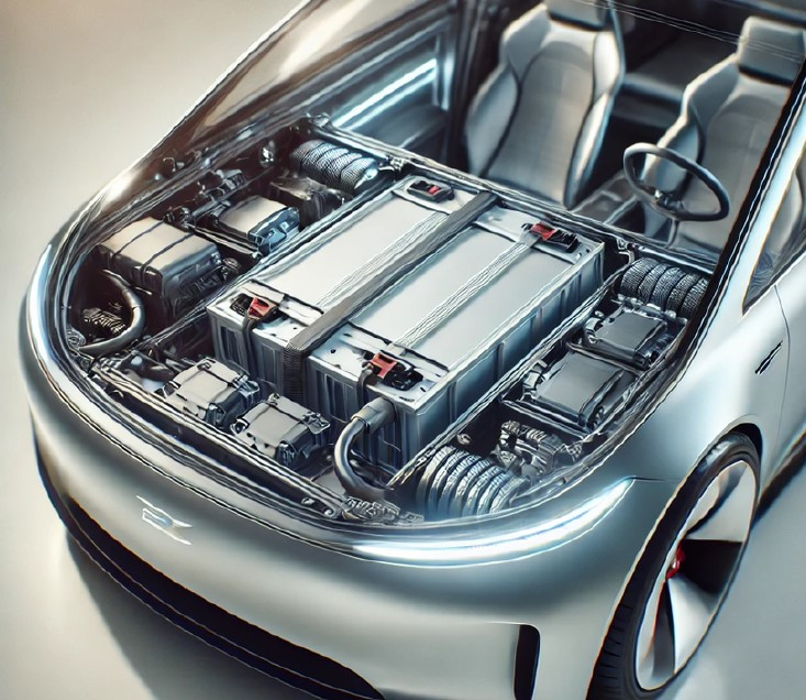 Imagen baterías en vehículo eléctrico