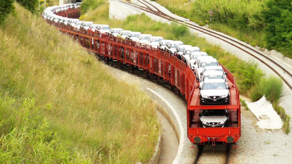Coches en tren