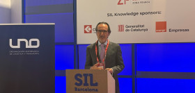 El presidente de UNO, Francisco Aranda, durante la inauguración de la jornada celebrada en el SIL BCN 2025