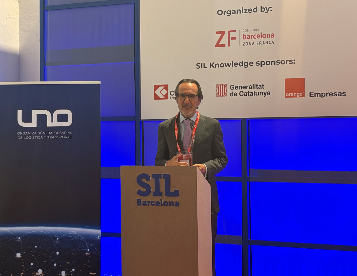 El presidente de UNO, Francisco Aranda, durante la inauguraciu00f3n de la jornada celebrada en el SIL BCN 2025