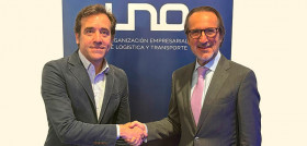 El presidente de UNO, Francisco Aranda, junto al CEO de Deliverea, Joan Rovira