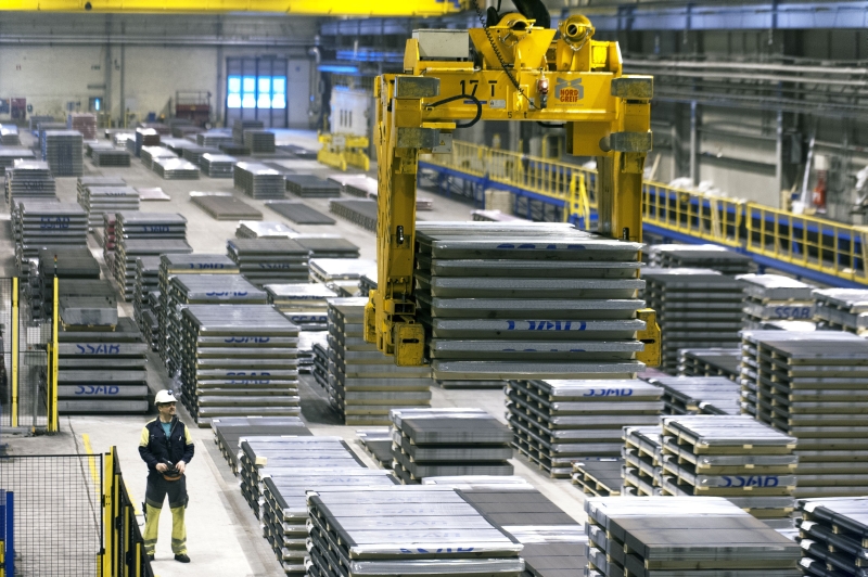 SSAB tiene una capacidad de producción de acero anual de 8,8 millones de toneladas.