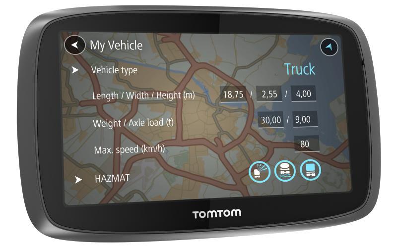 El navegador permite introducir los datos del vehículo para calcular el itinerario de forma óptima. 